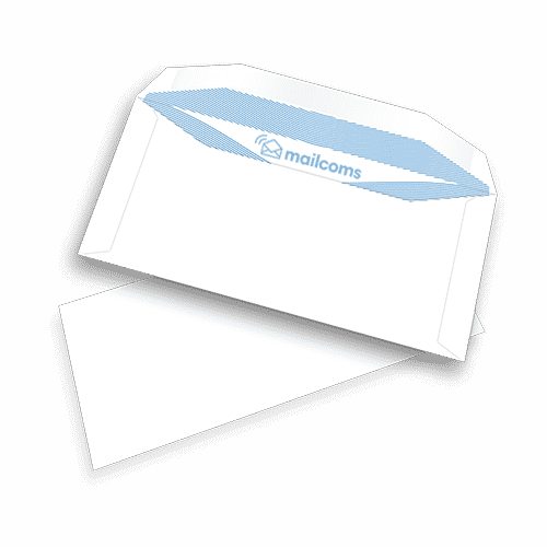 1000 White DL+ Gummed Non-Windowed Envelopes (114mm x 235mm)