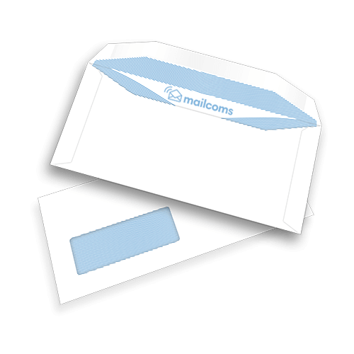 1000 White DL+ Gummed Windowed (45mm x 90mm Window) Folding Inserting Machine Envelopes (114mm x 235mm)