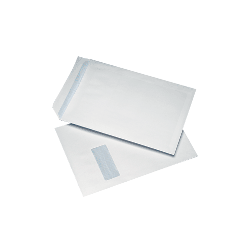 250 White C4 Windowed (40mm x 105mm) Self Seal Envelopes (324mm x 229mm)