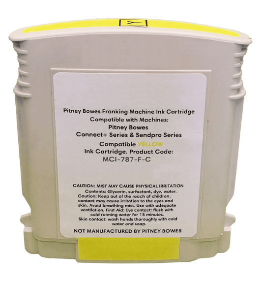 Pitney Bowes Connect+ 1000, Connect+ 2000 & Connect+ 3000 Compatible Yellow Ink Cartridge - Royal Mail Approved