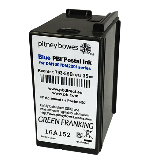 Brand New Original Pitney Bowes DM110i Blue Ink Cartridge