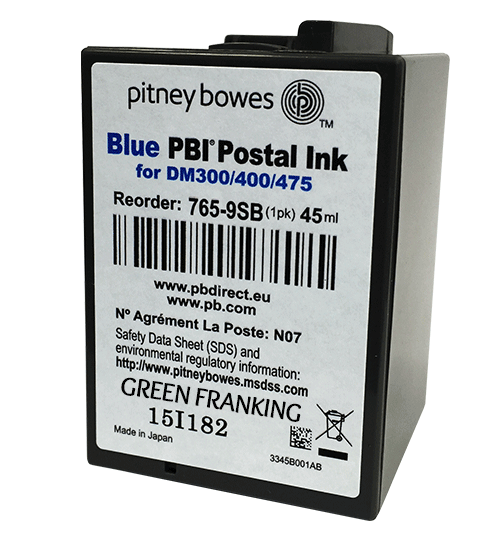 Brand New Original Pitney Bowes DM300M & DM400M Blue Ink Cartridge