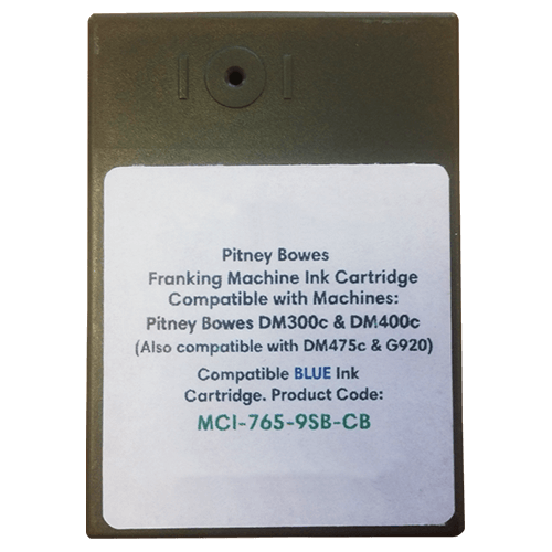 Pitney Bowes DM300M & DM400M Compatible Blue Ink Cartridge - Royal Mail Approved